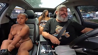 Naked Brazilian Beauty Anâzinha Do Mau In The Car And Engaging In Risqué Activities In São Paulo