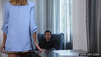 Blonde College Teacher Has Sex With Her Well-Endowed Student