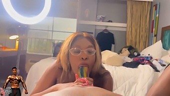 Double The Pleasure: Two Ebony Babes Compete In A Mouth-Watering Dick Sucking Contest