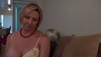 Big-Chested Blonde Milf Brianna Beach Has A Secret: She Enjoys Watching Her Stepson Pleasure Himself.